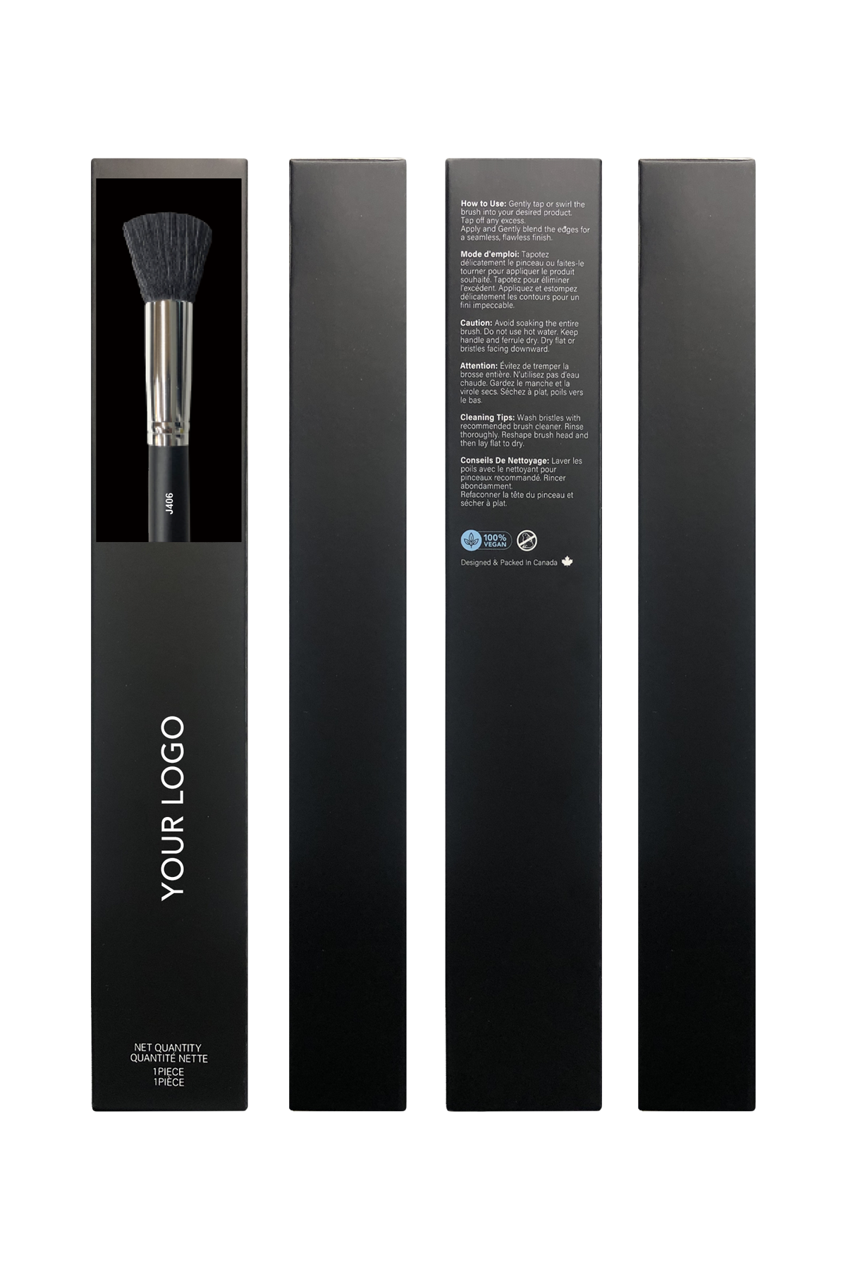 J406 Large Duo Fiber Face Brush - w box