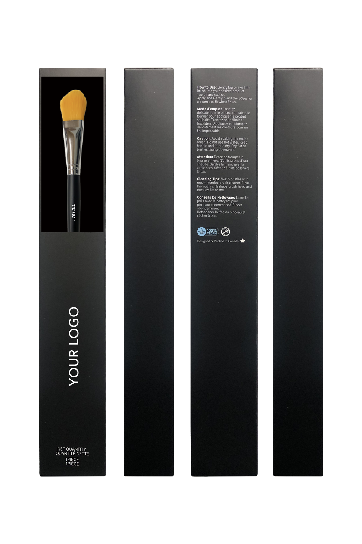 J707 3/4 Foundation Brush - w Box