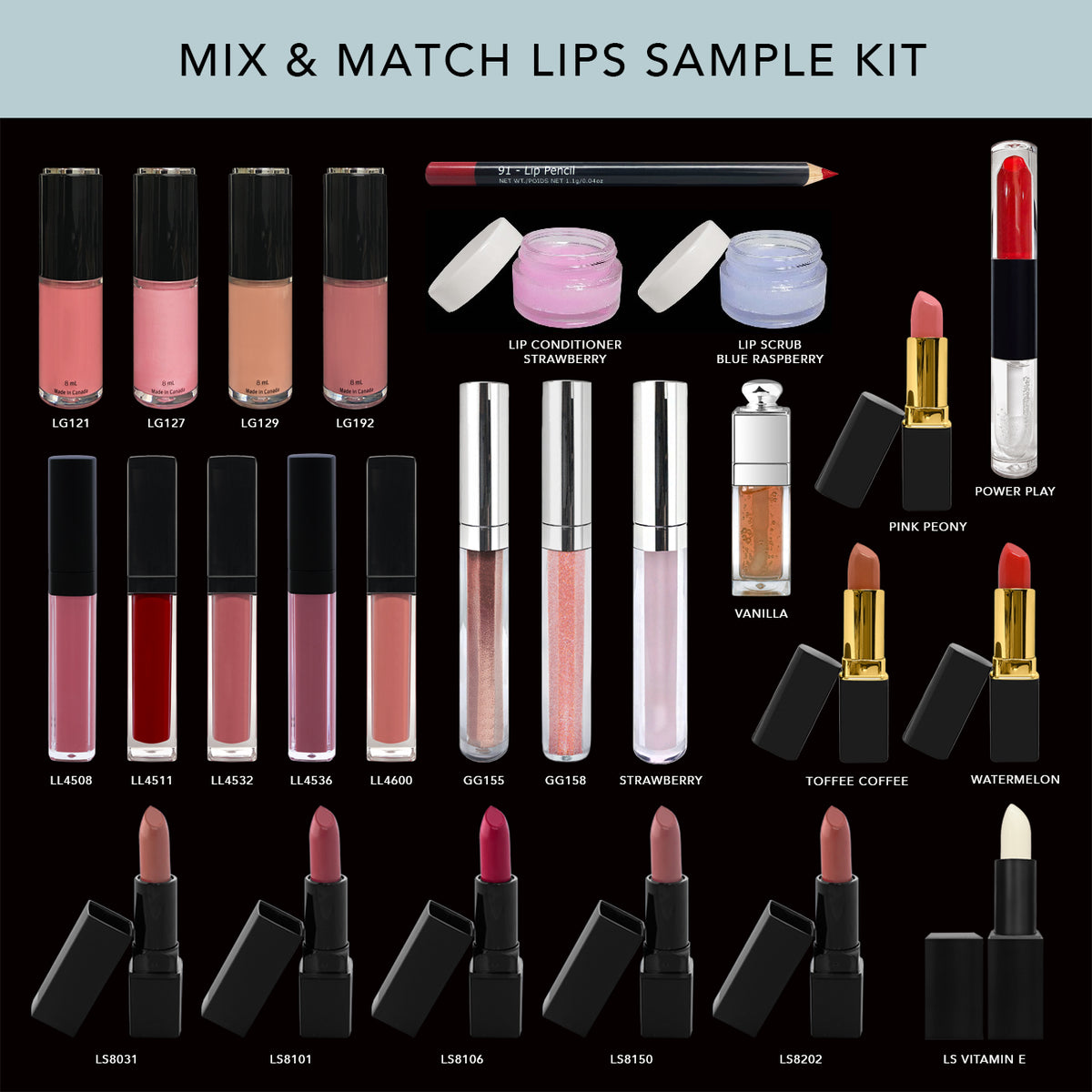 Sample Kit - Mix and Match Lips 26 pcs
