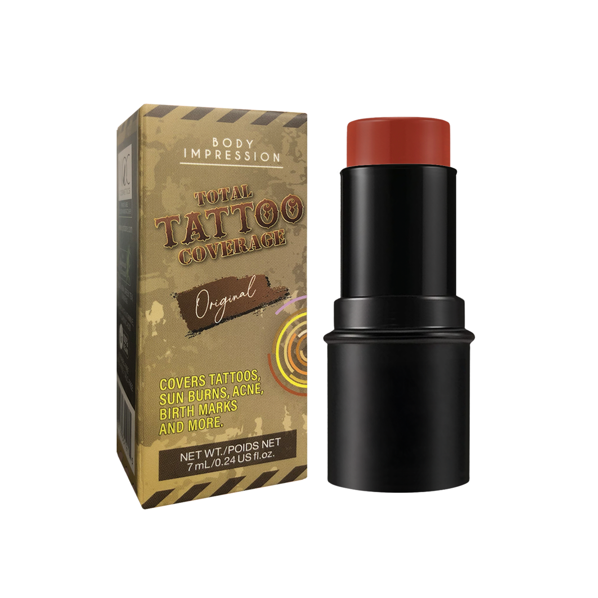 Stick - Total Tattoo Cover - Burnt Red 7 mL