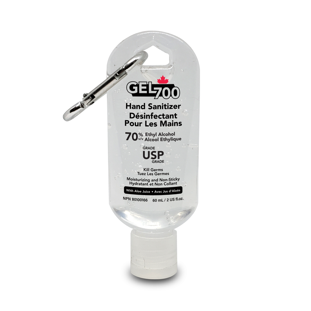 Hand Sanitizer - Gel 700 60ml Clip On USP