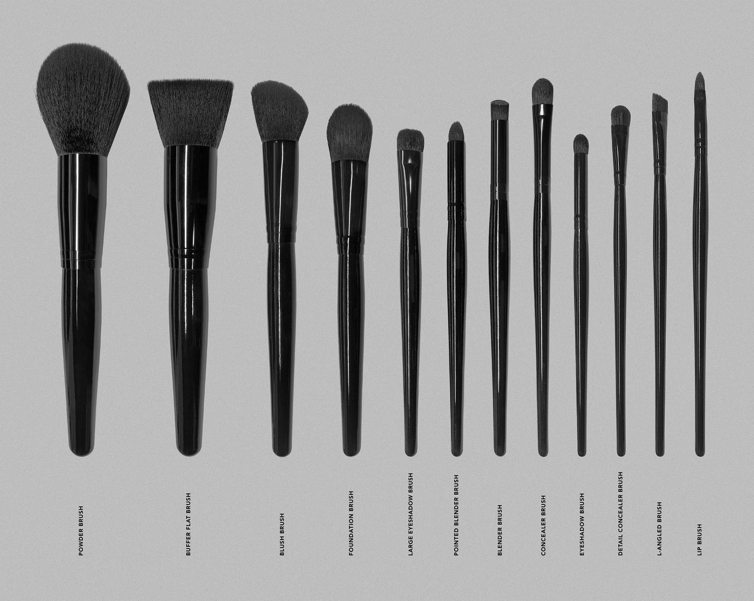 12 Pieces Satin Pouch Brush Set (face)